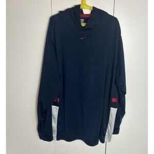 Vintage Nike Hoodie Men’s XXL Blue Red White Pullover Center Swoosh Lightweight